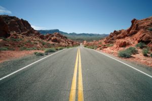 empty road in Nevada